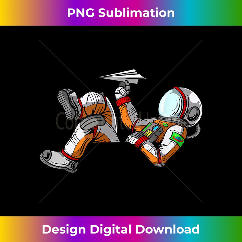 Cool Relaxing Astronaut  Funny Spaceman Paper Airplane Gift 0194.jpg