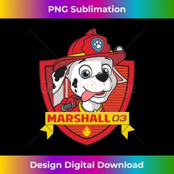 paw patrol marshall 03 fire badge long sleeve t-shirt long sleeve - deluxe png sublimation download - chic, bold, and un