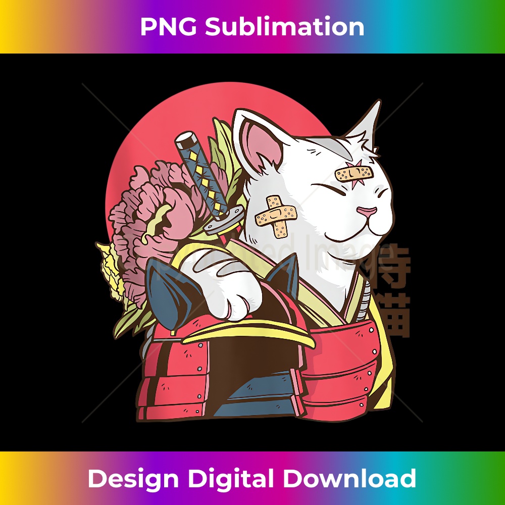 Japanese Artwork Samurai Cat Anime Cat Tank Top 1283.jpg