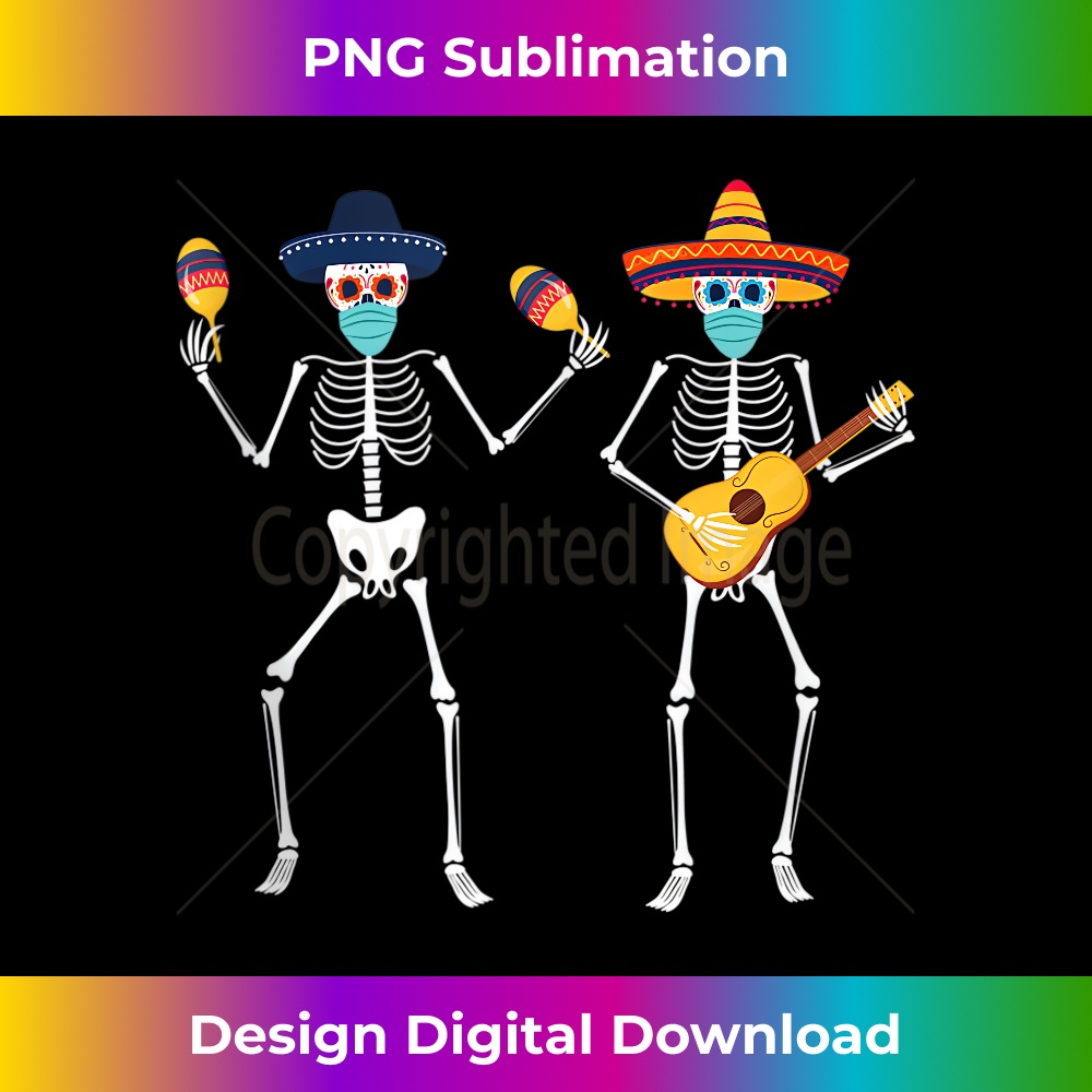 Dancing Skeleton Mask Dia De Los Muertos Calavera Day Dead Tank Top 0384.jpg