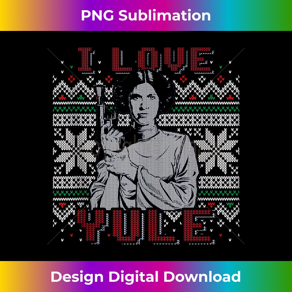Star Wars Christmas Princess Leia I Love Yule Ugly Sweater Tank Top 1194.jpg