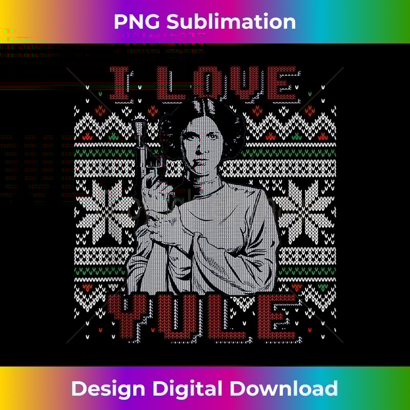 Star Wars Christmas Princess Leia I Love Yule Ugly Sweater Tank Top 1194.jpg