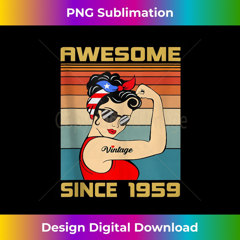 65th Birthday Gift 65 Years Old For Women Retro Vintage 1959 Tank Top 0066.jpg