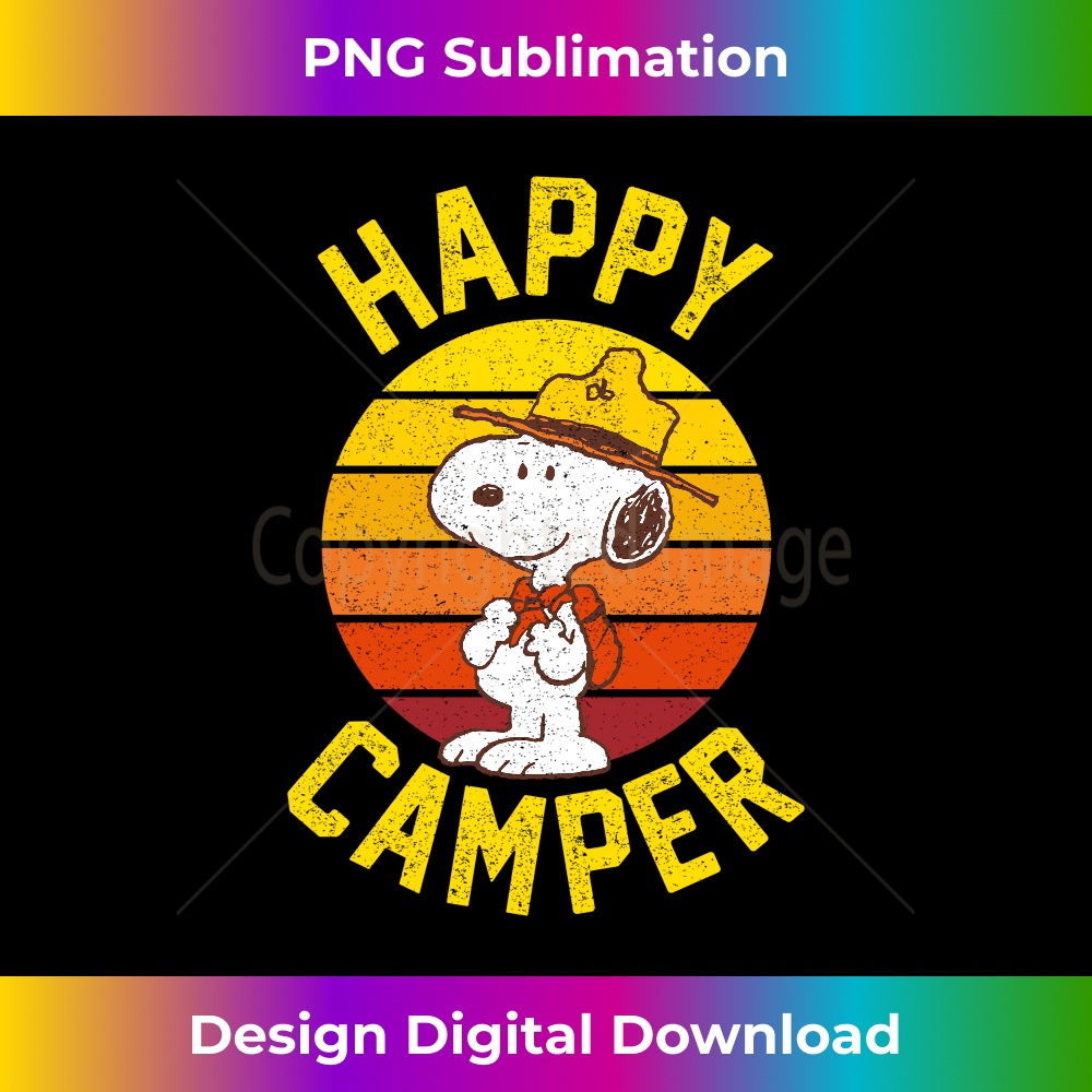 Peanuts Snoopy happy camper Long Sleeve T-shirt Long Sleeve 1818.jpg