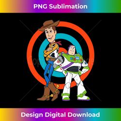 disney pixar toy story buzz lightyear and woody long sleeve - edgy sublimation digital file - chic, bold, and uncompromi