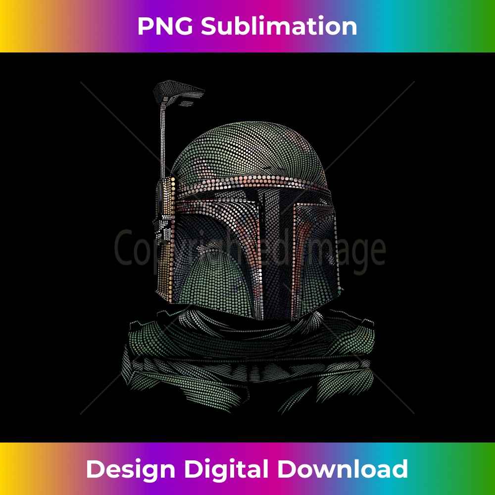 Star Wars Boba Fett Detailed Dotted Portrait Tank Top 1177.jpg