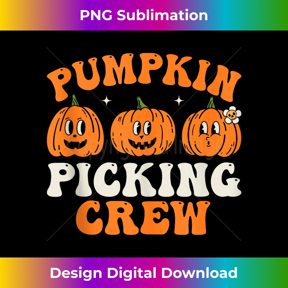 Groovy Pumpkin Picking Crew Squad Fall Autumn Halloween Tank Top 1087.jpg