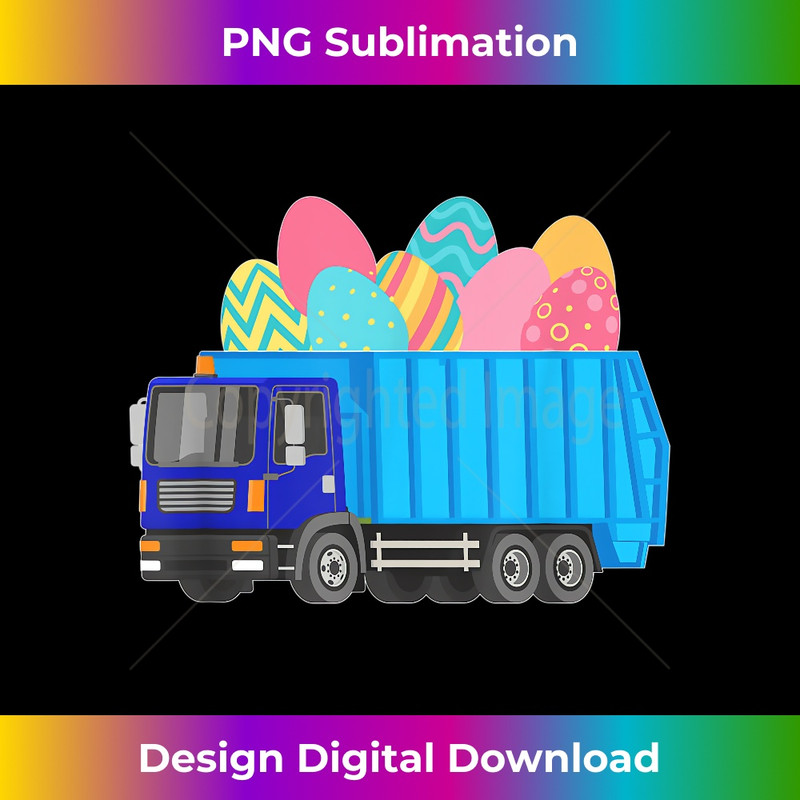 Easter Garbage Truck Blue Full of Easter Eggs 0845.jpg