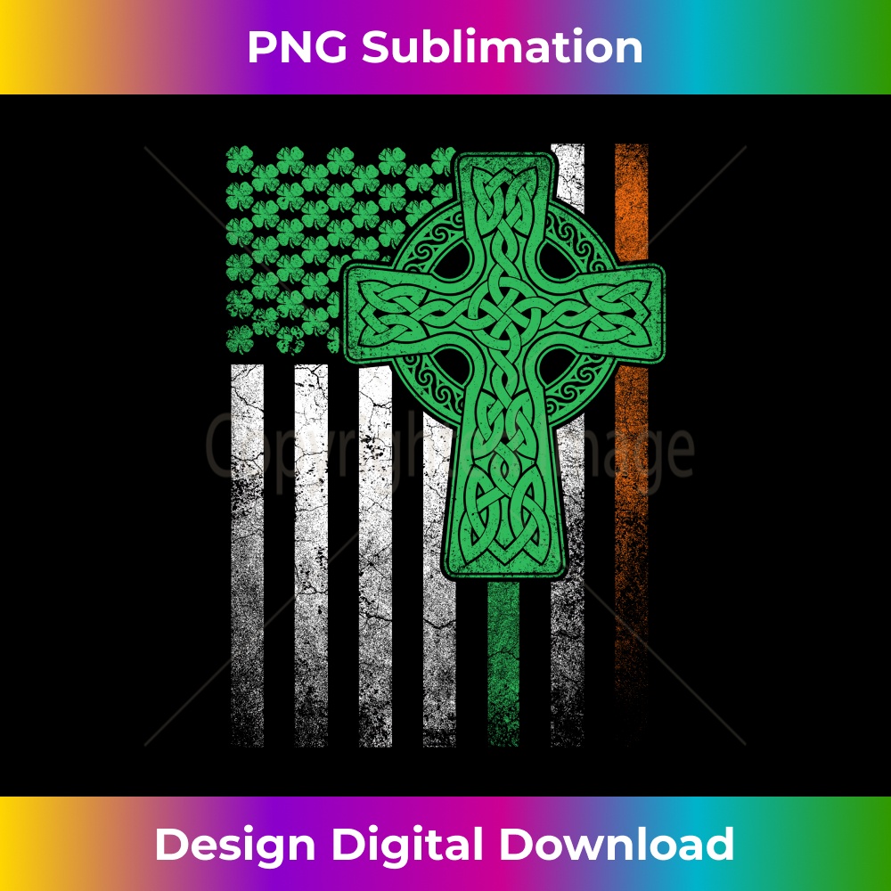 Irish American Flag Ireland Flag ST PATRICKS DAY Gift Cross Long Sleeve 1822.jpg