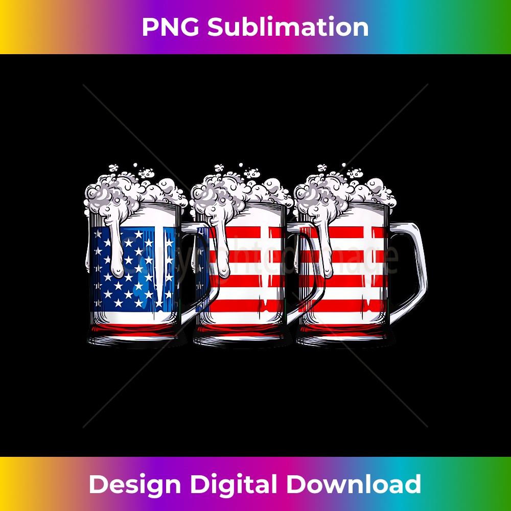 Beer American Flag 4th of July Men Women Merica USA Drinking Tank Top 0296.jpg