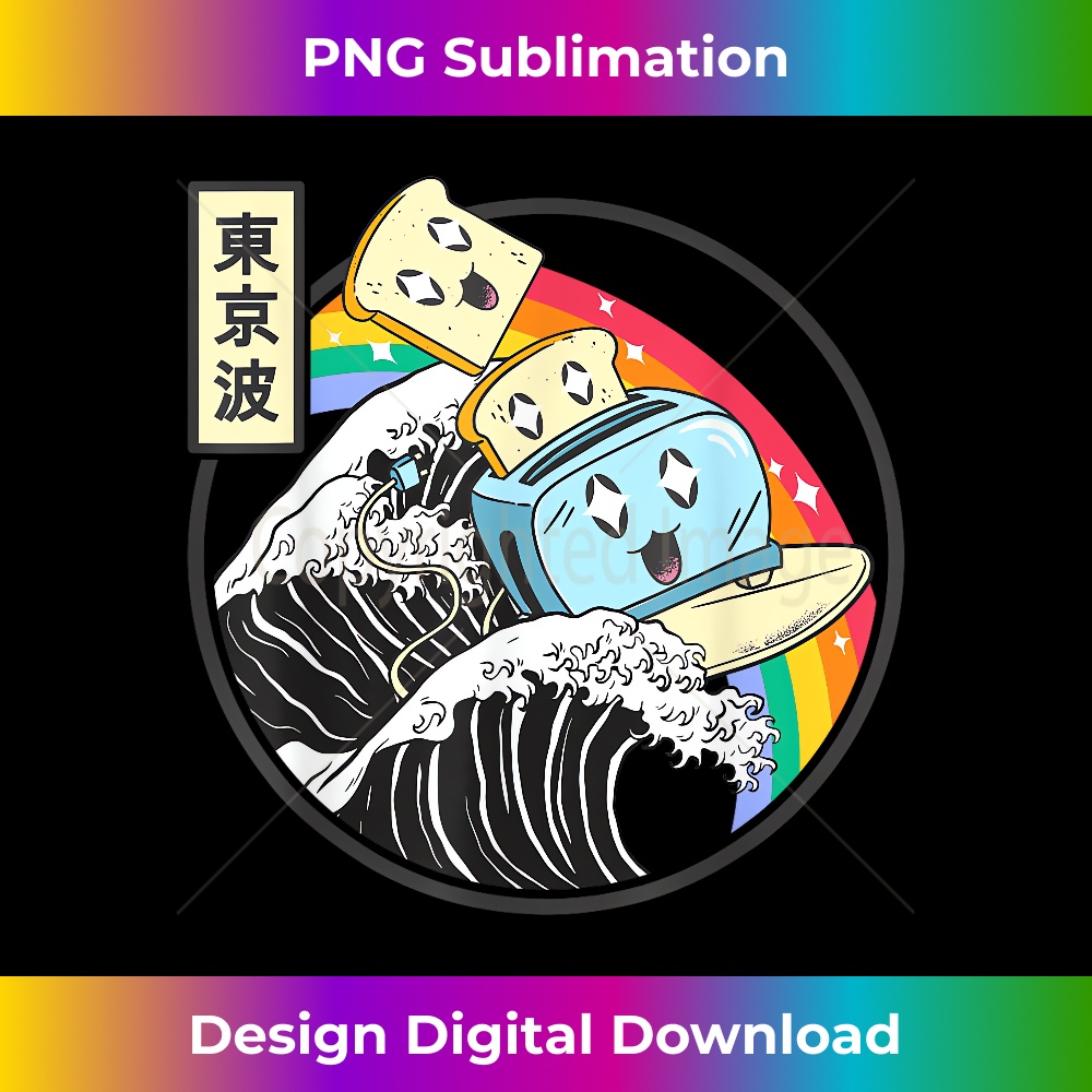 Toaster Surfing Great Wave Kawaii Rainbow Anime 1322.jpg