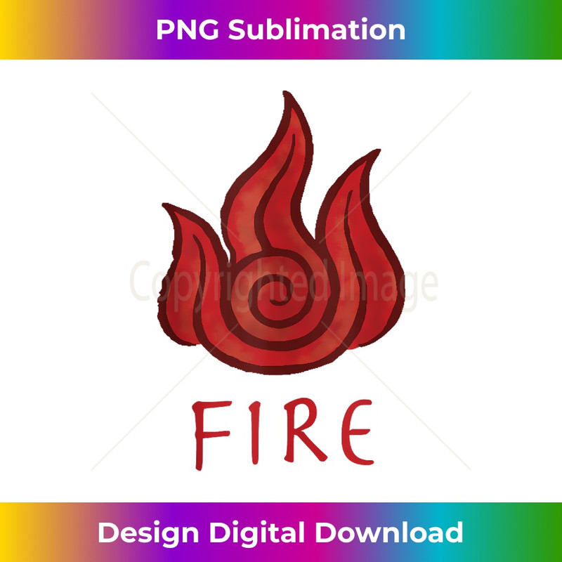 Avatar The Last Airbender Fire Element Vintage Color Logo Tank Top 0066.jpg