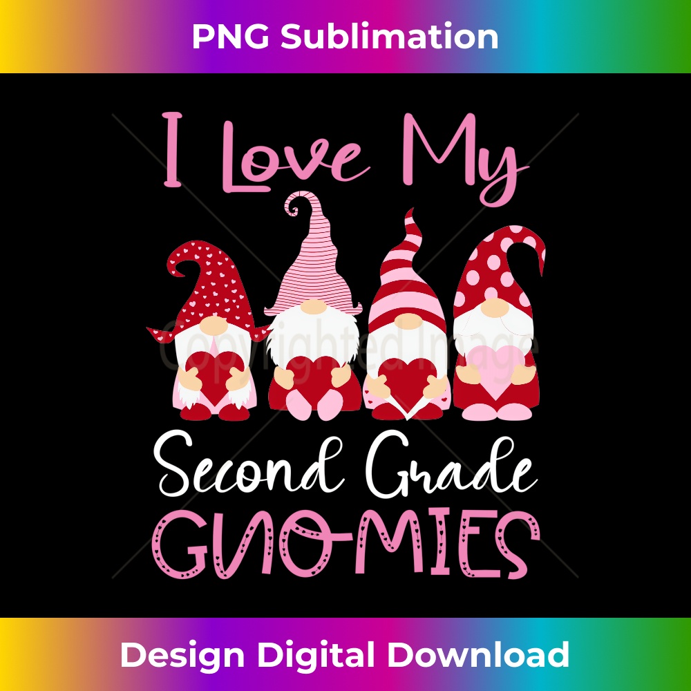 Teachers Valentines Day I Love My Second Grade Gnomies Gnome Long Sleeve 2272.jpg
