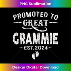 womens promoted to great grammie 2024 mothers day first time mom - urban sublimation png design - enhance your art with