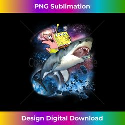 spongebob & patrick riding space shark long sleeve t-shirt long sleeve - sublimation-optimized png file - spark your art