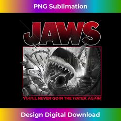 jaws red, black, & white poster tank top - deluxe png sublimation download - channel your creative rebel