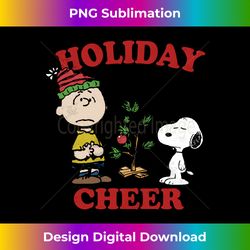 peanuts snoopy and charlie holiday cheer long sleeve t long sleeve - sleek sublimation png download - tailor-made for su