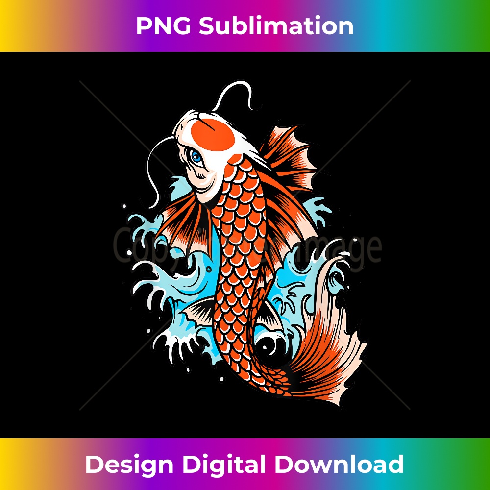 Traditional Japanese Koi Fish On Water T Shirt 2376.jpg