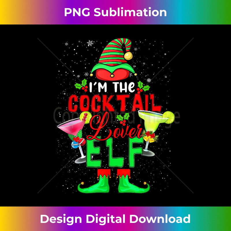 I'm The Cocktail Lover Elf Xmas Costume Glasses Of Cocktail 1250.jpg