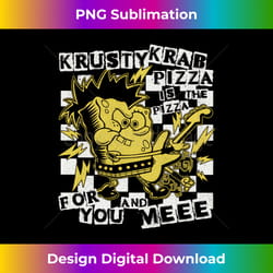 spongebob squarepants punk bob krusty krab pizza long sleeve - minimalist sublimation digital file - channel your creati