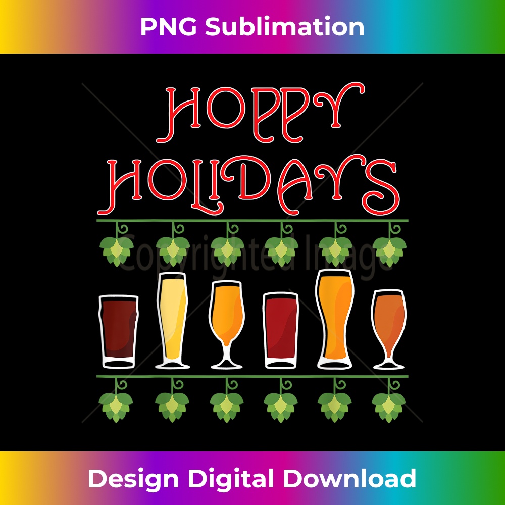 Hoppy Holidays Funny Ugly Sweater Style Shirt for Beer Lover 1182.jpg