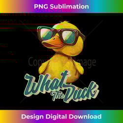 what the duck funny yellow rubber ducky loves ducks tank top - sophisticated png sublimation file - elevate your style w