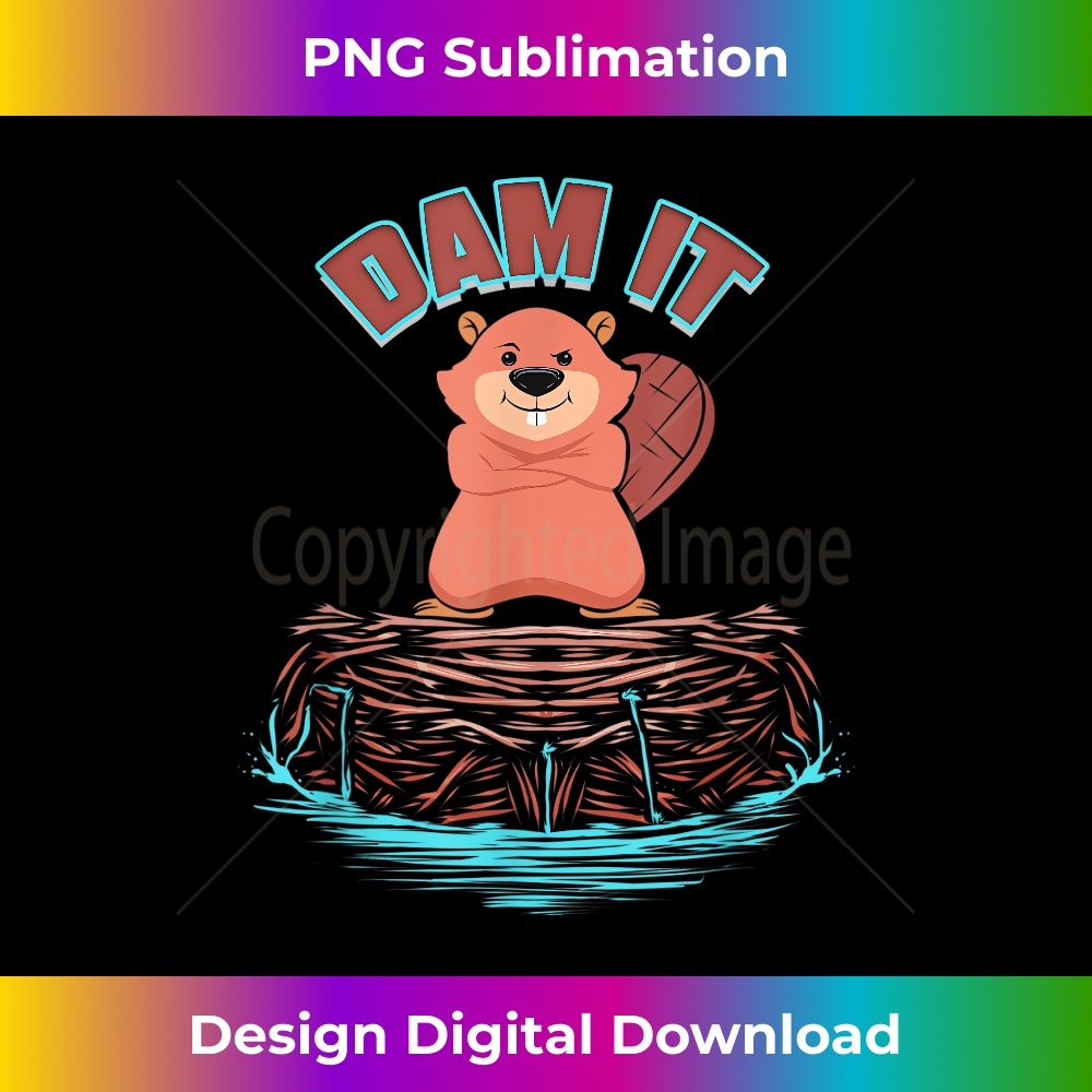 Dam It Cartoon Beaver Funny Animal Gift for Rodent Lover 0299.jpg