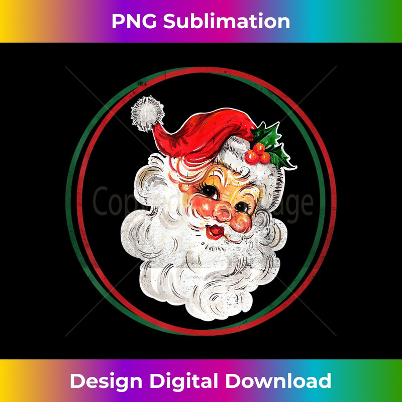 Old Fashioned Santa Claus Face Vintage Christmas matching - Urban Sublimation PNG Design - Tailor-Made for Sublimation Craftsmanship