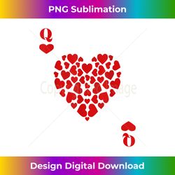 queen of hearts matching couple saint valentine's day - artisanal sublimation png file - striking & memorable impression