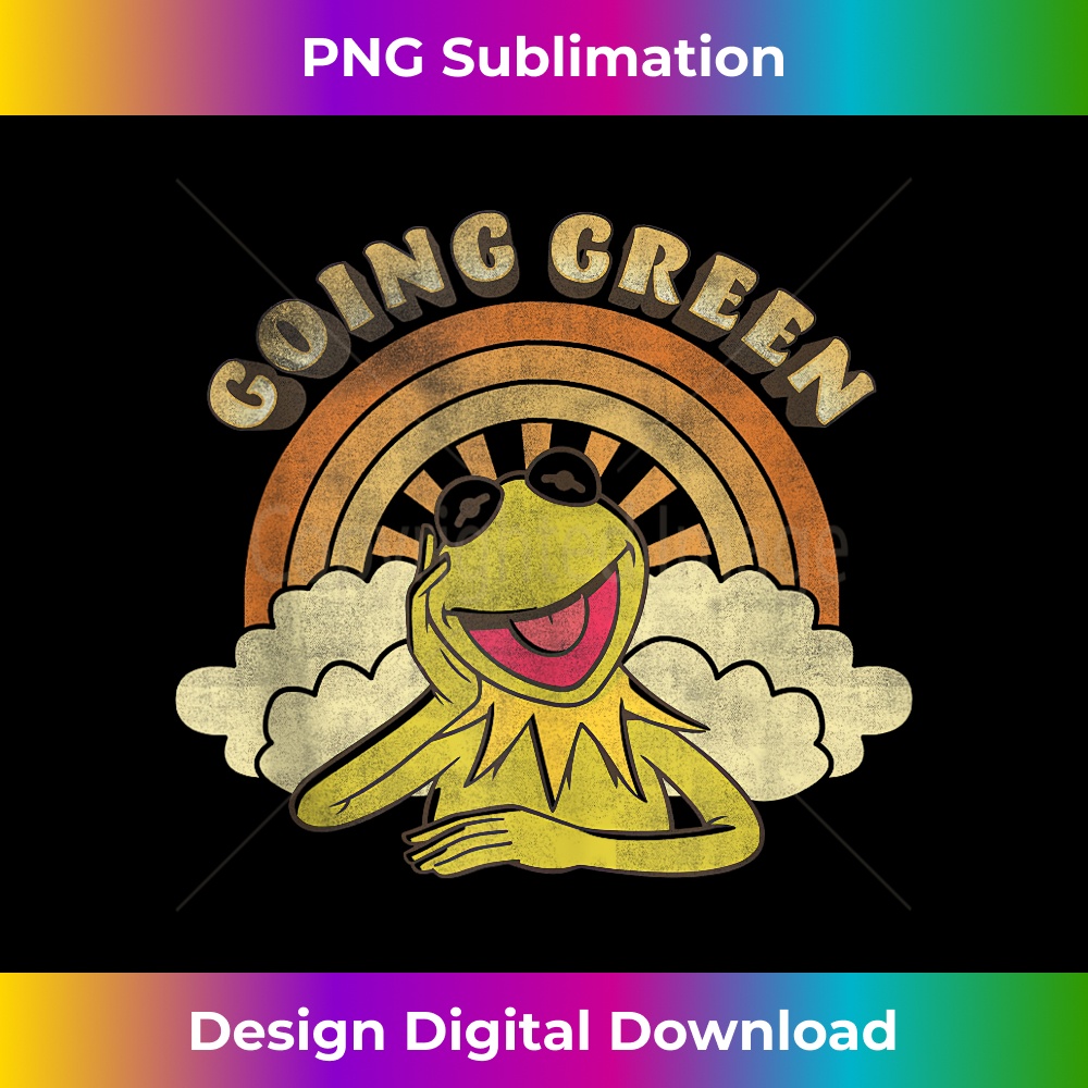 Disney The Muppets Kermit The Frog Going Green Sunrise Tank Top - Contemporary PNG Sublimation Design - Spark Your Artistic Genius