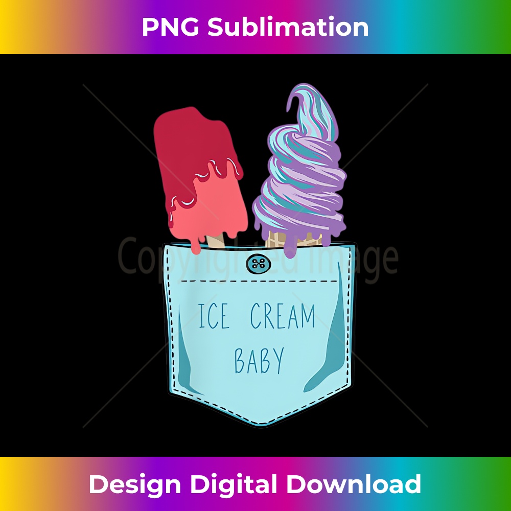 Ice Cream in Your Pocket Ice Cream Baby Shirt - Urban Sublimation PNG Design - Chic, Bold, and Uncompromising
