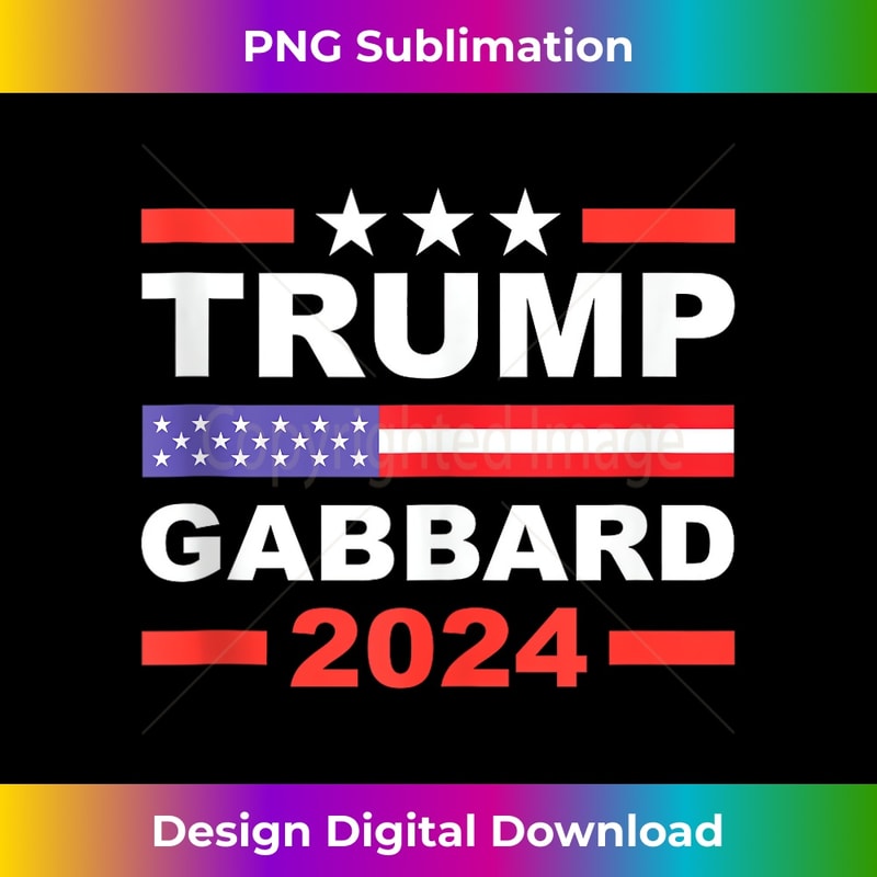 Trump Gabbard 2024 For President VP USA Election Patriotic Tank Top - Minimalist Sublimation Digital File - Chic, Bold, and Uncompromising