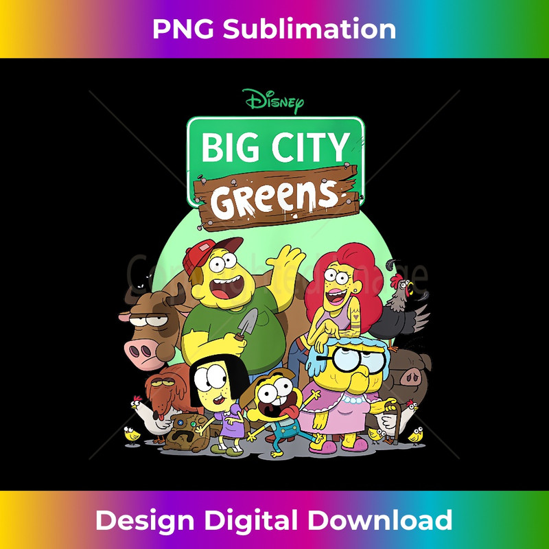 Disney Big City Greens Family Group Tank Top - Deluxe PNG Sublimation Download - Chic, Bold, and Uncompromising