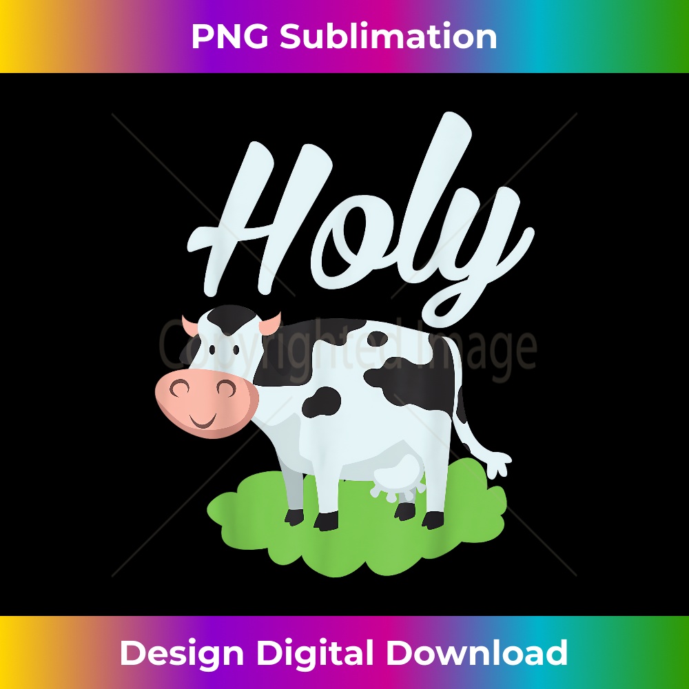 Holy Cow Pun Funny Cow Lover & Dairy Farmer - Contemporary PNG Sublimation Design - Rapidly Innovate Your Artistic Vision