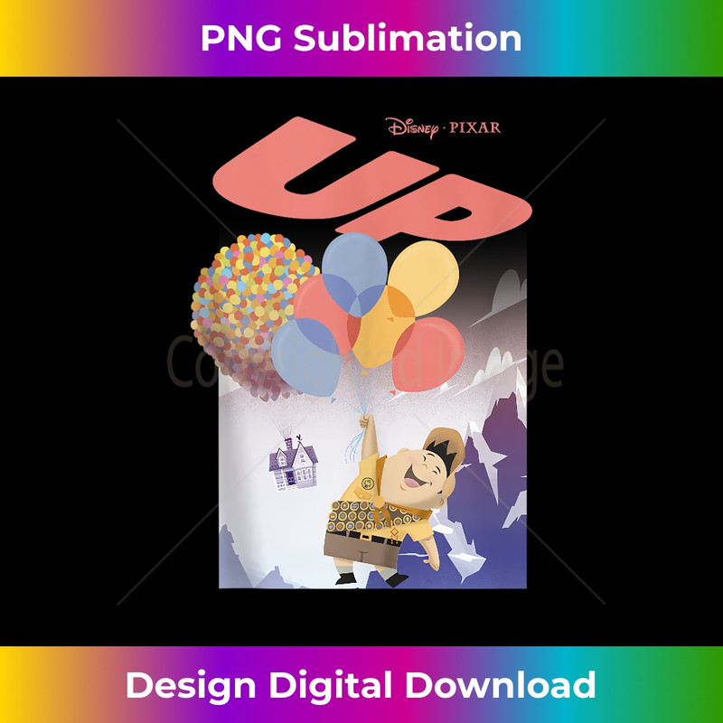 Disney Pixar Up Movie Poster Cartoon Style Tank Top - Futuristic PNG Sublimation File - Spark Your Artistic Genius