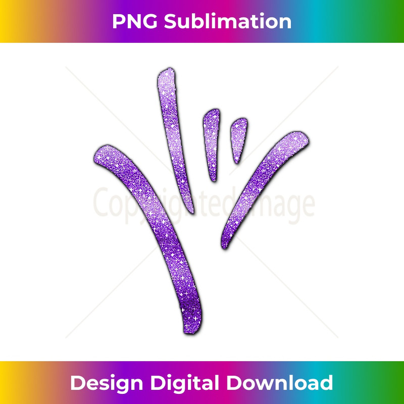 ASL - American Sign Language I love you T shirt - purple - Edgy Sublimation Digital File - Spark Your Artistic Genius