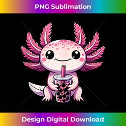 anime axolotl bobalotl kawaii bubble tea lover tank top - deluxe png sublimation download - rapidly innovate your artist