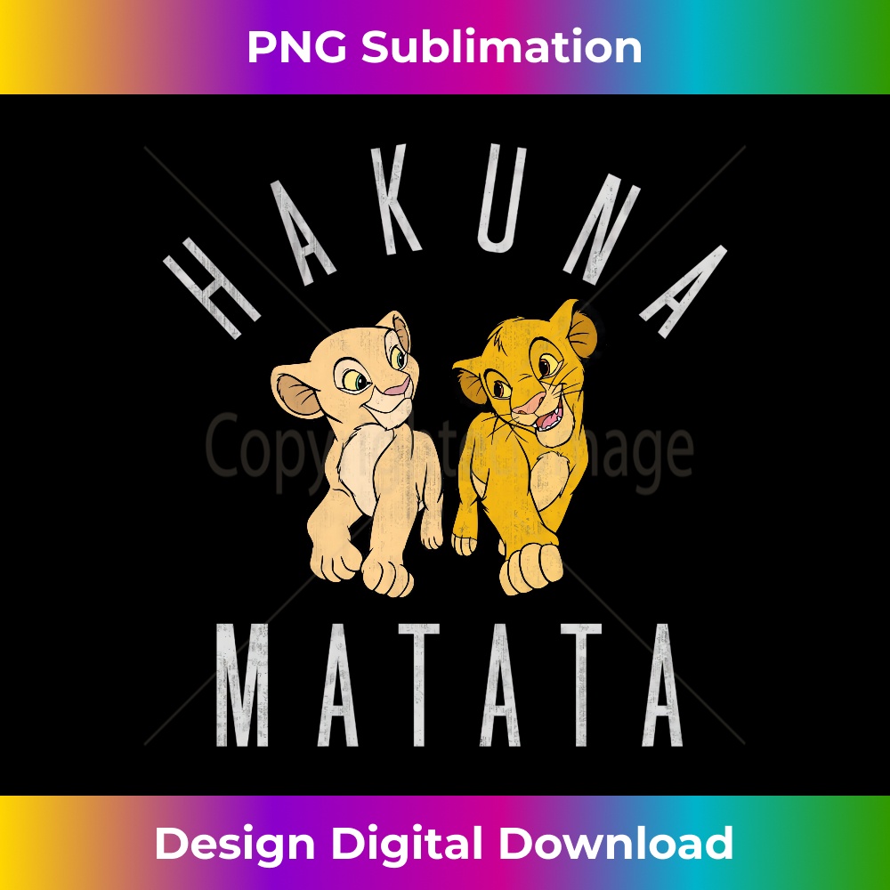 Disney Lion King Simba Nala Hakuna Matata Long Sleeve Tee Long Sleeve - Artisanal Sublimation PNG File - Enhance Your Art with a Dash of Spice