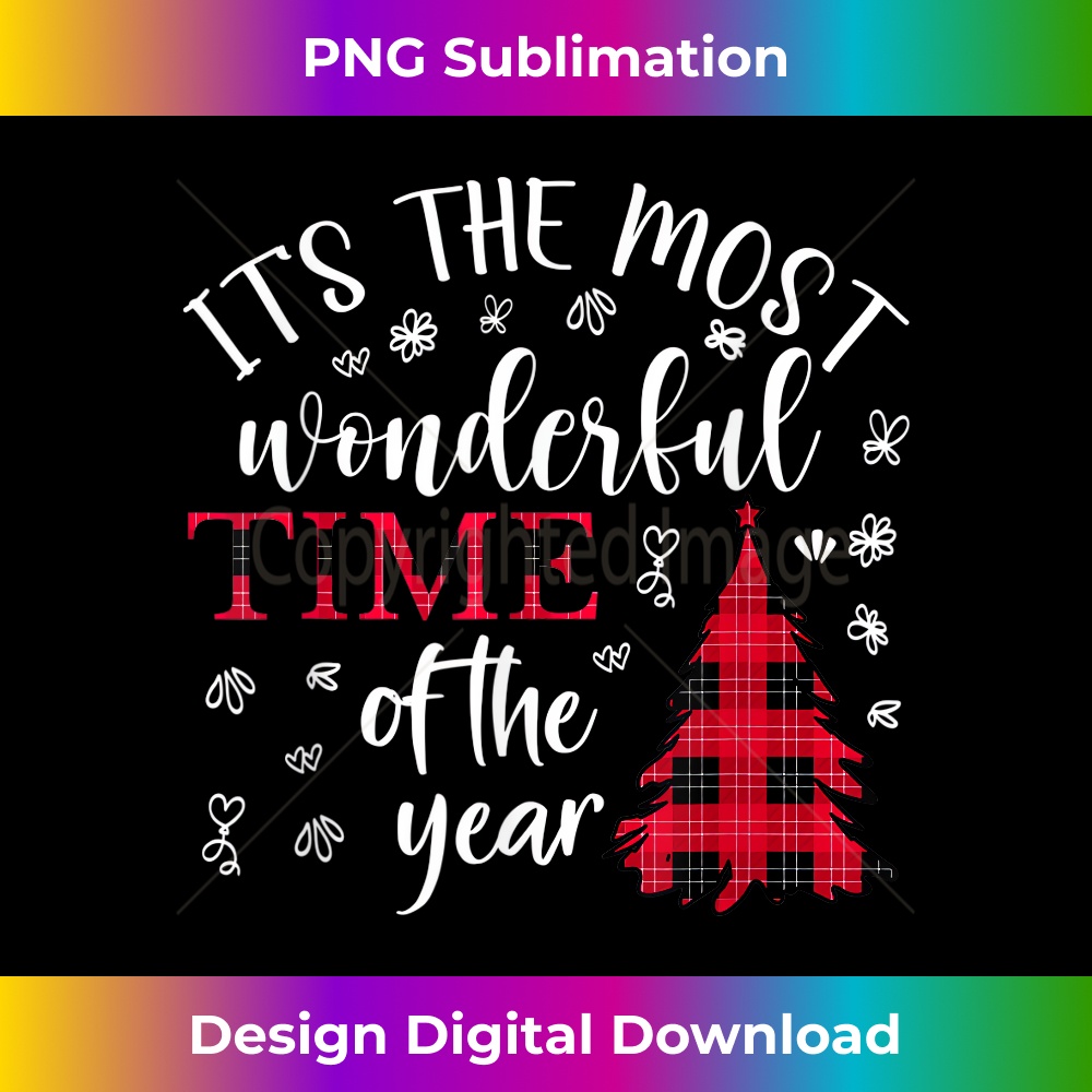 Christmas Trees It's The Most Wonderful-Time Of The Year - Bespoke Sublimation Digital File - Ideal for Imaginative Endeavors