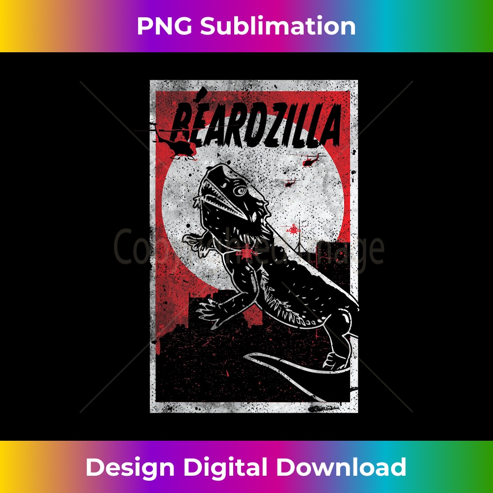 Beardzilla Bearded Dragon Pet Funny Lizard - Futuristic PNG Sublimation File - Animate Your Creative Concepts