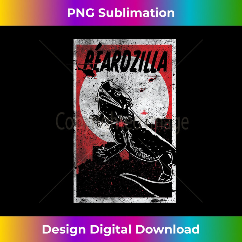 Beardzilla Bearded Dragon Pet Funny Lizard - Futuristic PNG Sublimation File - Animate Your Creative Concepts