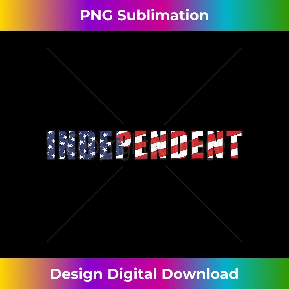 Independent Voter Political Party USA T Shirt Gift - Sublimation-Optimized PNG File - Pioneer New Aesthetic Frontiers