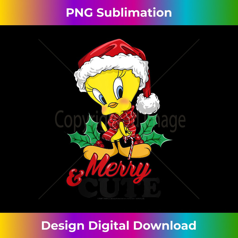 Looney Tunes Christmas Tweety Bird Merry & Cute Tank Top - Edgy Sublimation Digital File - Immerse in Creativity with Every Design