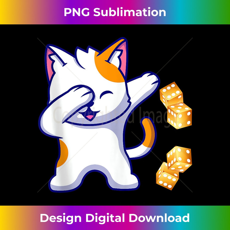 cat throwing dice for cat lovers to wear for board game con Tank Top - Vibrant Sublimation Digital Download - Enhance Your Art with a Dash of Spice