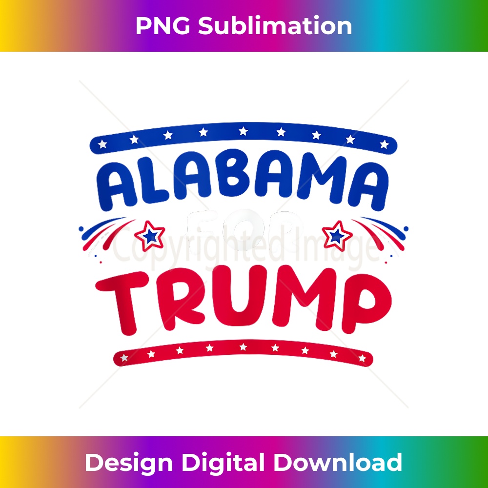 Alabama For Trump Firework Holiday USA Flag 4th of July Tank Top - Bespoke Sublimation Digital File - Channel Your Creative Rebel