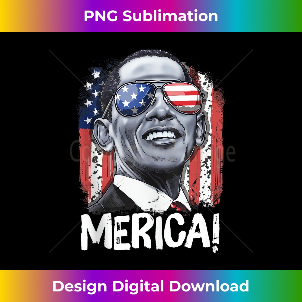 Barack Obama 4th Of July Merica Men Women USA American Flag Tank Top - Vibrant Sublimation Digital Download - Enhance Your Art with a Dash of Spice
