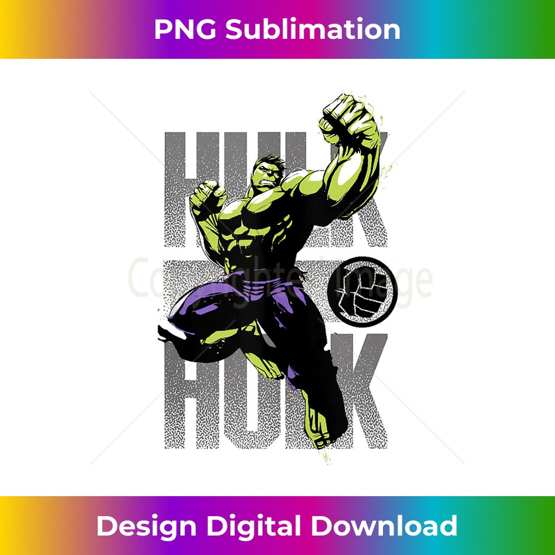 Marvel Hulk Name Stack Fist Logo Portrait Tank Top - Chic Sublimation Digital Download - Reimagine Your Sublimation Pieces