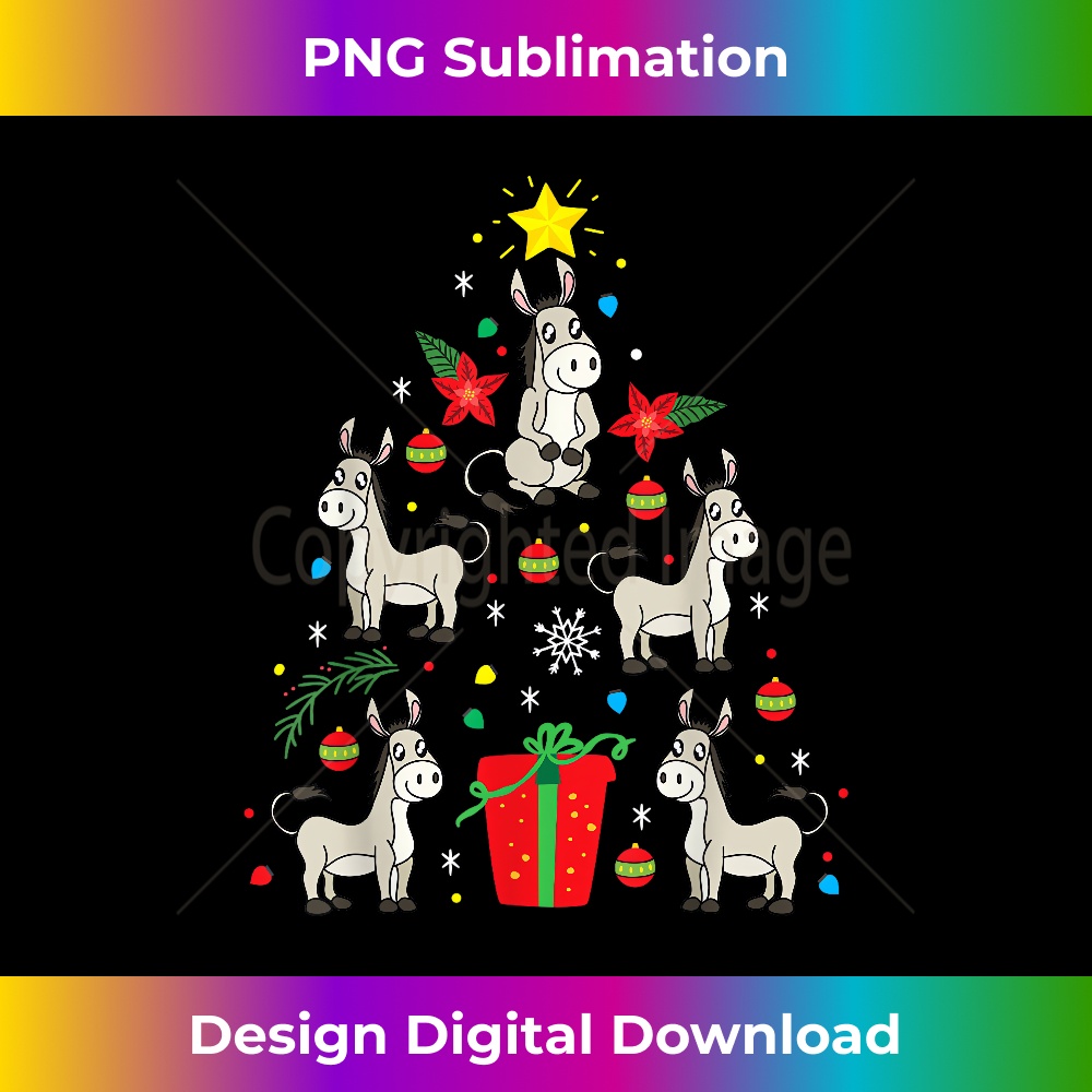 Mule Donkey Christmas Ornament Tree Funny Gift - Classic Sublimation PNG File - Enhance Your Art with a Dash of Spice