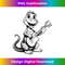 anime t rex dinosaur smiling playing a guitar black clipart Tank Top - Sleek Sublimation PNG Download - Lively and Captivating Visuals