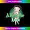 Betty Boop St. Patrick's Day A Kiss For Luck Betty Long Sleeve - Chic Sublimation Digital Download - Challenge Creative Boundaries